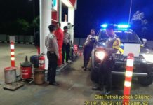 Piket Bawas Polsek Cikijing Bersama SPKT Patroli Kontrol Obvit Malam Hari